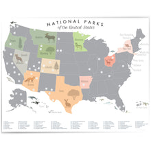 Load image into Gallery viewer, US National Parks Scratch Poster