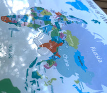 Load image into Gallery viewer, World Map + Flags Kids Placemat