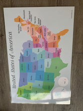 Load image into Gallery viewer, 4pc Placemat Set Days, Months, ABC, Sight words and USA