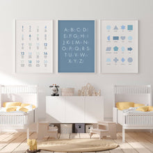 Load image into Gallery viewer, ABC in Ocean Blue Poster Print