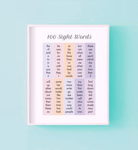 Load image into Gallery viewer, 100 Sight Words Poster Print