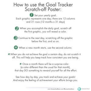 Goal Tracker Scratch-Off Calendar