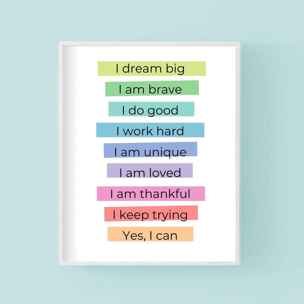 Affirmations Poster Print