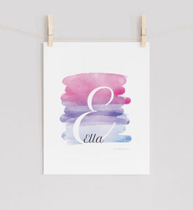 Name Blend Pink to Lavender Poster Print