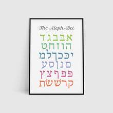 Load image into Gallery viewer, Aleph Bet Hebrew Alphabet Poster Print
