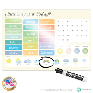 5pc Placemat Set Days, Sight words, World, USA & Space