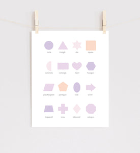 The Shapes in Pink Poster Print