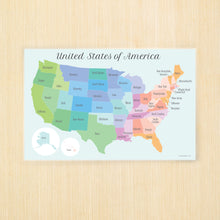 Load image into Gallery viewer, 4pc Placemat Set Days, Months, ABC, Sight words and USA
