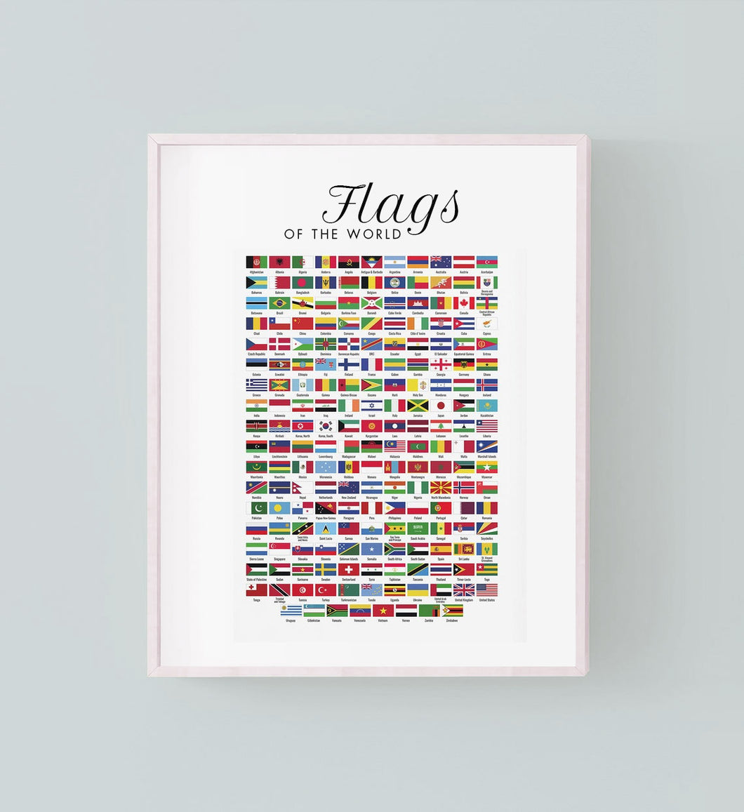 Flags of the World Poster Print