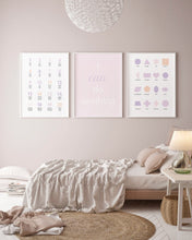 Load image into Gallery viewer, Counting 1-20 in 3 Languages Poster Print in Pink
