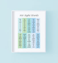 Load image into Gallery viewer, 100 Sight Words Poster Print
