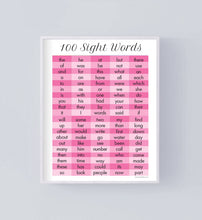 Load image into Gallery viewer, 100 Sight Words Poster Print
