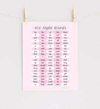 Load image into Gallery viewer, 100 Sight Words Poster Print
