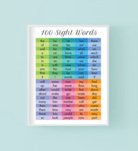 Load image into Gallery viewer, 100 Sight Words Poster Print
