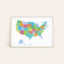 Load image into Gallery viewer, US Map Poster Print
